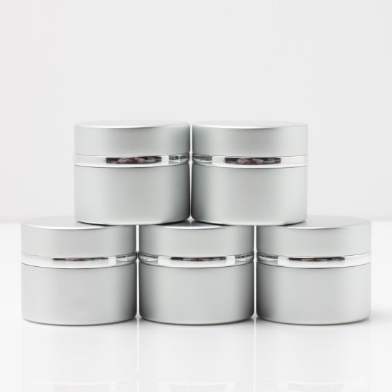 Silver Empty 5ml Jar x 5